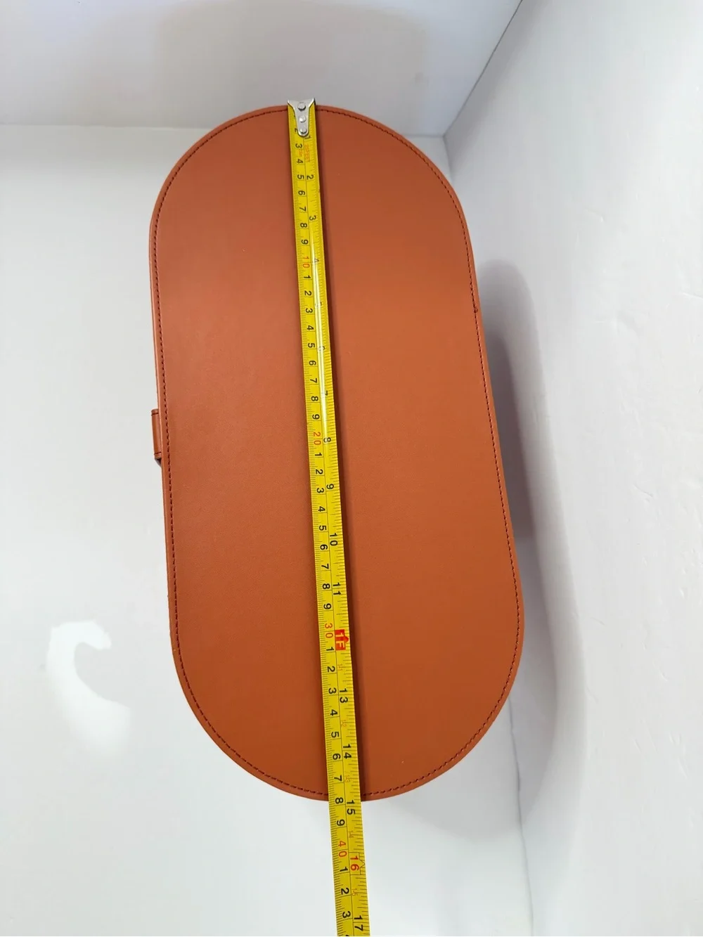 Dyson Storage Case ONLY Hard Box Display Airwrap Leather Brown Orange